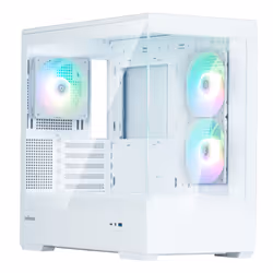 Zalman P30 V2, Mini Tower, PC, White, micro ATX, Mini-ITX, Plastic, Steel, Tempered glass, 17.3 cm