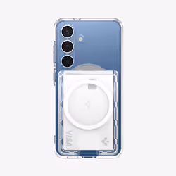 Spigen Ultra Hybrid (MagFit+) MagFit Card Holder Crystal Clear, Card holder, Transparent, Polycarbonate (PC), Thermoplastic p ...