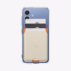 Spigen Nano Pop (MagFit) Galaxy S25 Series MagFit Card Holder Orange Beige, Card holder, Beige, Orange, Polycarbonate (PC), S ...