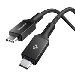 Spigen Essential EB10010CC USB cable USB 3.2 Gen 1 (3.1 Gen 1) 1 m USB C 5 Gbit/s 100 W Black