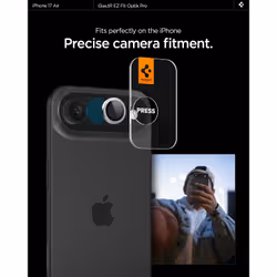 Spigen Glas.tR EZ Fit Optik Pro iPhone Air Camera Lens Protector 2PCS Silver - Additional view 8