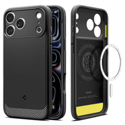 Spigen Rugged Armor Cover iPhone 18 Pro / 17 Pro MagFit Case Matte Black