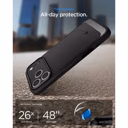 Spigen Rugged Armor Cover iPhone 18 Pro / 17 Pro MagFit Case Matte Black - Additional view 5