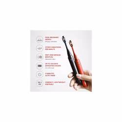 Dual Sonic Electric Toothbrush, 1 Handle 4 Toothbrush Heads, 2 Brushing Modes Strong & Gentle, Portable Travel Toothbrushes Adults, 27000 VPM with AAA