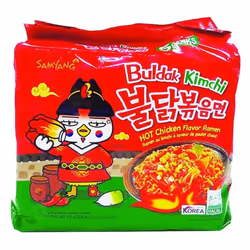 Samyang Hot Chicken Ramen - Kimchi Flavor (Pack of 5) - 2020 New Flavour