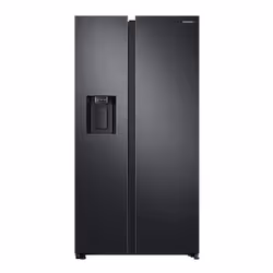 Samsung RS68N8230B1, Freestanding, American door, Black, R-600a, Tempered glass, 638 L