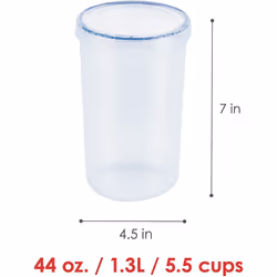 Lock & Lock Round Container - Clear, 1.3 L