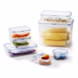 Lock & Lock Rectangular Storage Container - Clear/Blue, 8 L