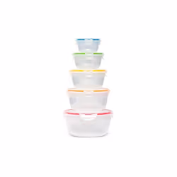 Lock & Lock 5 Piece Round Nestable Rainbow Set