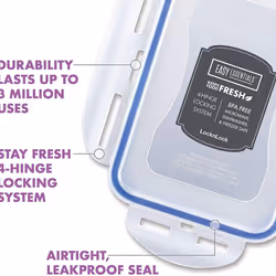 Lock & Lock Storage Container Set of 3 - Clear/Blue