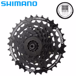 SHIMANO CS-HG200-7 Flywheel Mountain Bike 7/21 Speed Cassette Flywheel 28/32 Teeth - 200-7 Speed 12-32T