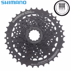 Shimano HG31 8 Speed 32/34T Mountain Bike Cassette+Gear shift kit - 11-34T-Black
