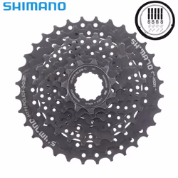 Shimano HG31 8 Speed 32/34T Mountain Bike Cassette+Gear shift kit - 11-32T-Black