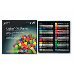 Mungyo Gallery Artists' Oil Pastels Set of 24 - Metallic 12 + Fluorescent 12 Coulurs