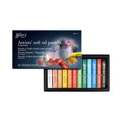 MUNGYO Gallery Artists' Soft Oil Pastels  Professional Quality  12 Assorted Colors