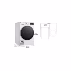 LG F4WR5510A0W washing machine Front-load 10 kg 1400 RPM White