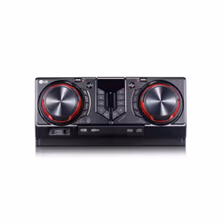 LG CJ45, Home audio mini system, Black, Red, 1 discs, Front, China, 3 Ω