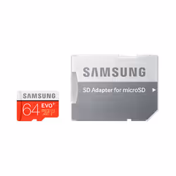 Samsung MB-MC64DA, 64 GB, MicroSDHC, Class 10, UHS, 80 MB/s, 20 MB/s