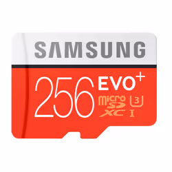 Samsung EVO Plus MB-MC256D, 256 GB, MicroSDXC, Class 10, UHS-I, 95 MB/s, 90 MB/s