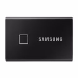 Samsung Portable SSD T7 Touch 1TB - Black, 1 TB, USB Type-C, 3.2 Gen 2 (3.1 Gen 2), 1050 MB/s, Password protection, Black
