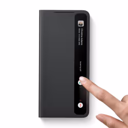 Original Vertical Mirror Clear View Phone Case For Samsung Galaxy S21 Ultra 5G Smart View Flip Cover Intelligent Pho - black, S21 Ultra 5G Without Pen