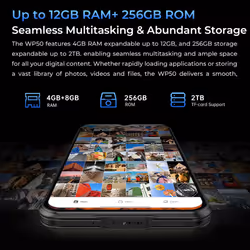 Oukitel WP50 5G Dual SIM Rugged Smartphone | 256GB | 16GB RAM - Black - Additional view 9