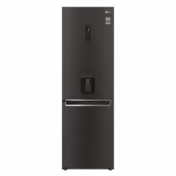 LG NatureFRESH™ GBF61BLHEN Fridge Freezer, 340 L, ST-T, 8 kg/24h, E, Fresh zone compartment, Black, Metallic