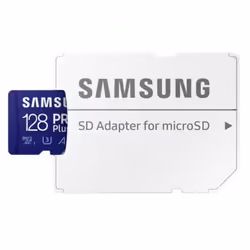 Samsung 128GB PRO Plus 160MB/s U3 V30 A2 Micro SD Memory Card with Adapter