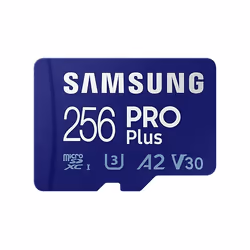 Samsung PRO Plus, 256 GB, MicroSDXC, Class 10, UHS-I, 160 MB/s, 120 MB/s