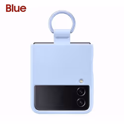 Original Samsung Galaxy Z Flip4 Silicone Cover with Ring For Galaxy Z Flip4 Z Flip 4 Stylish Silicone Cover Full Protective P ...