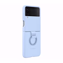 Original Samsung Galaxy Z Flip4 Silicone Cover with Ring For Galaxy Z Flip4 Z Flip 4 Stylish Silicone Cover Full Protective Phone Case