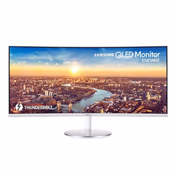 Samsung LC34J791WTPXXU, 86.4 cm (34"), 3440 x 1440 pixels, 4K Ultra HD, LED, 4 ms, Grey