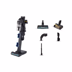 Samsung VS20C955CTK, 2-in-1 stick vacuum, Bagless, Black, Rectangular, Dry, Multi cyclonic