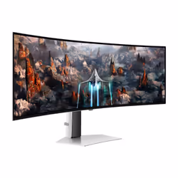 Samsung G93SC computer monitor 124.5 cm (49") 5120 x 1440 pixels Dual QHD OLED Silver - Additional view 4
