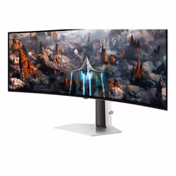 Samsung G93SC computer monitor 124.5 cm (49") 5120 x 1440 pixels Dual QHD OLED Silver - Additional view 5