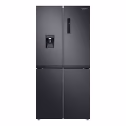 Samsung RF48A401EB4/EU French Style Fridge Freezer with Twin Cooling Plus - Gentle Black Matt, Freestanding, Multi door, Blac ...