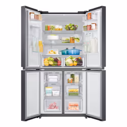 Samsung RF48A401EB4/EU French Style Fridge Freezer with Twin Cooling Plus - Gentle Black Matt