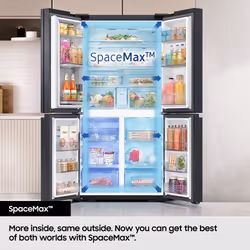 Samsung RF48A401EM9/EU French Style Fridge Freezer with Twin Cooling Plus - Gentle Silver Matt - Additional view 5