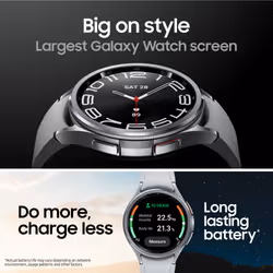 Samsung Galaxy Watch6 Classic SM-R960NZSAEUA smartwatch / sport watch 3.81 cm (1.5") OLED 47 mm Digital 480 x 480 pixels Touchscreen Black Wi-Fi GPS (satellite) - Additional view 4