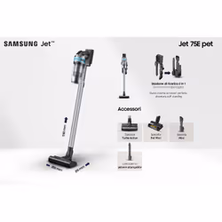 Samsung VS20B75AGR1 2-in-1 stick vacuum Battery Dry Bagless 550 W Black, Mint colour
