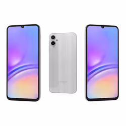 Samsung Galaxy A05 4GB RAM 128GB Dual Sim, Unlocked to all Carrier, with official 25W UK Adapter (EP-T2510) Retail Pack and Clear Case - Silver