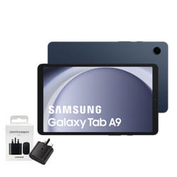 Samsung Galaxy Tab A9 64GB 4GB RAM X110 Wi-Fi,  with official 25W UK Adapter (EP-T2510) Retail Pack - Navy