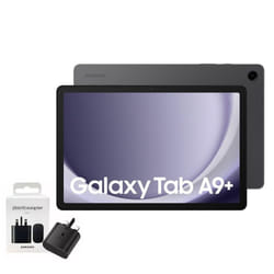 Samsung Galaxy Tab A9+ 64GB 4GB RAM Unlocked to all Carrier, with official 25W UK Adapter (EP-T2510) Retail Pack, (11.0, Inches, Graphite, - Graphite