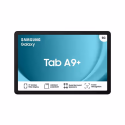 Samsung Galaxy Tab A9+ 64GB 4GB RAM Unlocked to all Carrier, with official 25W UK Adapter (EP-T2510) Retail Pack, (11.0, Inches, Graphite, - Graphite