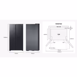 Samsung RH69DG893ES9EU American Style Fridge Freezer with Beverage Centre™ - Refined Inox