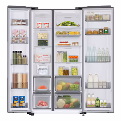 Samsung RS66DG813CS9EU American Style Fridge Freezer with SpaceMax™ Technology - Refined Inox