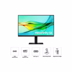 Samsung LS24D600UAU Monitor 24 inch QHD IPS 100 Hz Black - Additional view 4