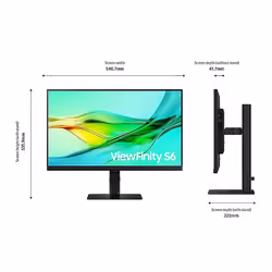 Samsung LS24D600UAU Monitor 24 inch QHD IPS 100 Hz Black - Additional view 5