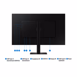 Samsung S60D computer monitor 81.3 cm (32") 2560 x 1440 pixels Quad HD LCD Black - Additional view 8
