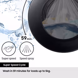 Samsung WW11DG6B25LBU1 washing machine Front-load 11 kg 1400 RPM Black - Additional view 8